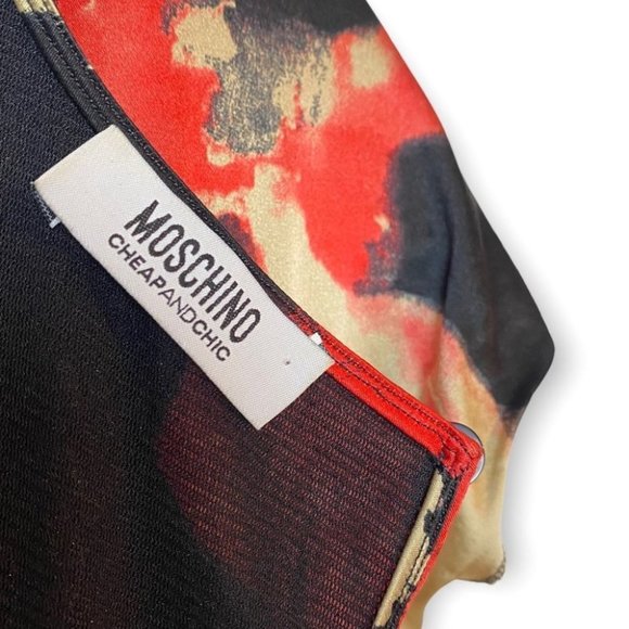 Moschino Cheap And Chic  Aeffe Spa Silk Floral Sheath Dress - Picture 10 of 11